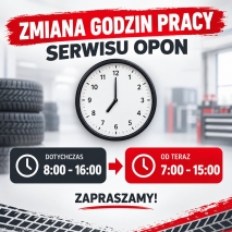 ZMIANA GODZIN PRACY SERWISU W KRAKOWIE